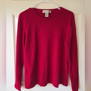 Sutton Studios Women's Wool Red Sweater XL Long Sleeves For Bloomingdale's